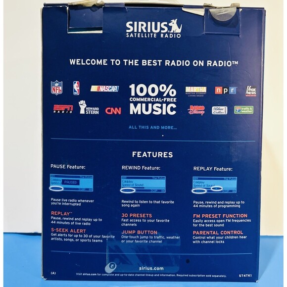 SiriusXM Starmate 4 ST4-TK1 Satellite Radio (subscription needed) - Picture 7 of 9